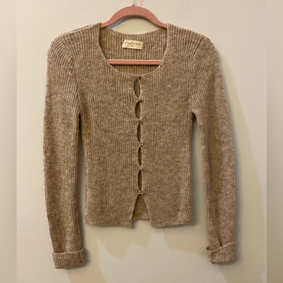 EL Closet De Me Hermana 60% Baby Alpaca Cardigan Women Size M - Picture 1 of 5